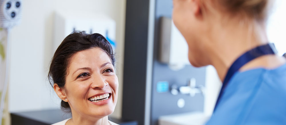 A dermatologist and a patient